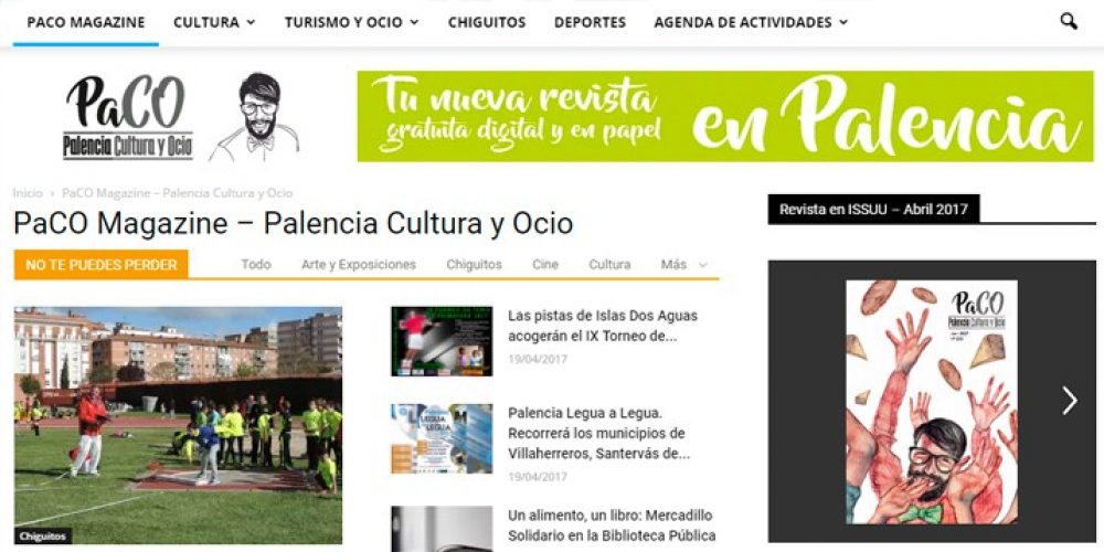 Presentamos la Web PaCO Magazine Palencia Cultura y Ocio